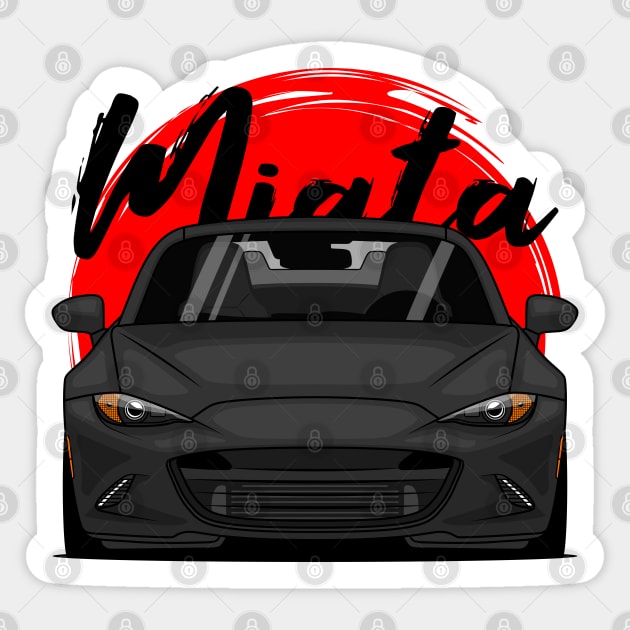 Black Miata MX5 ND Sticker by GoldenTuners